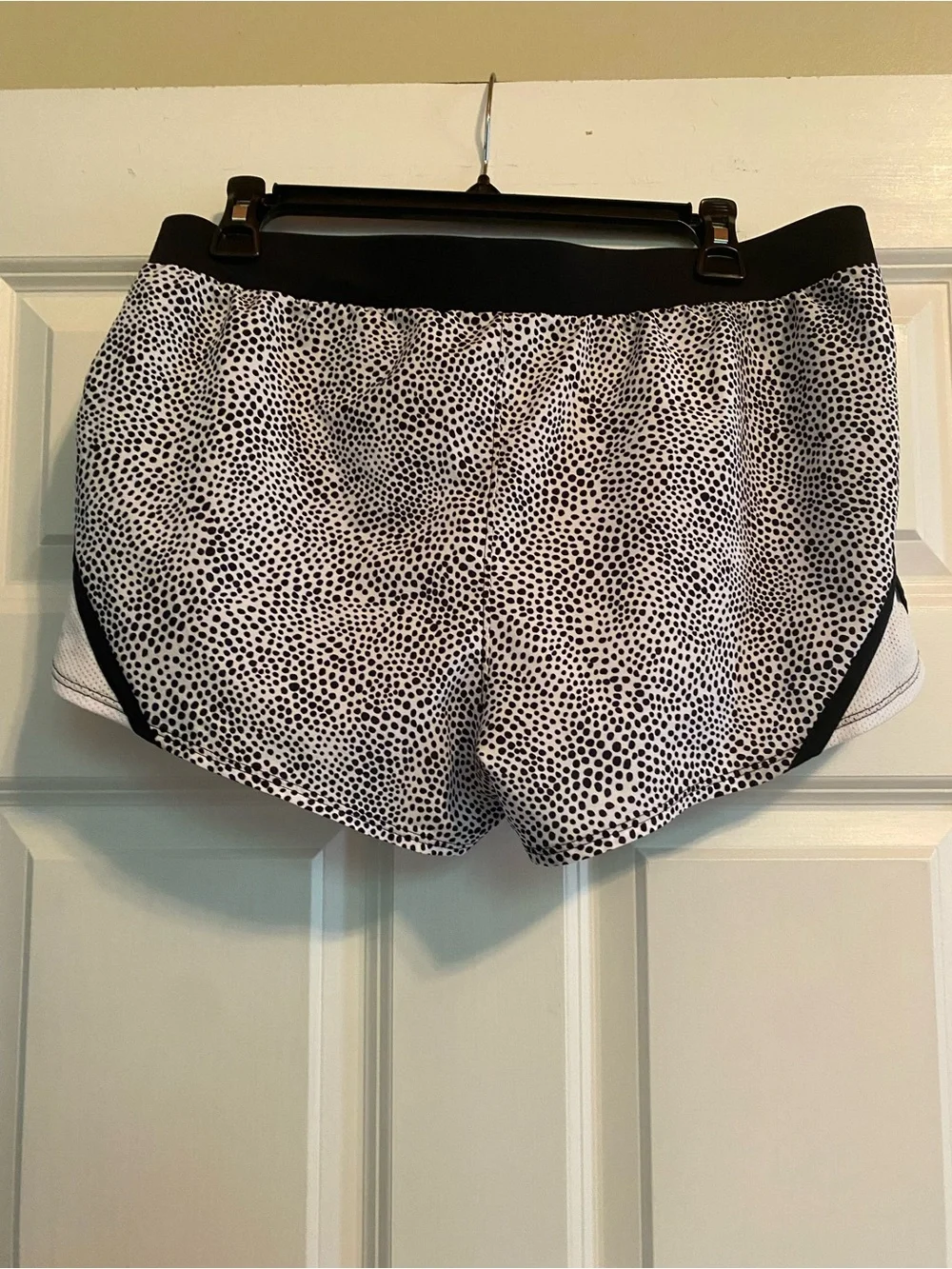 Under Armour Women’s Black & White Dot Print Athletic Shorts